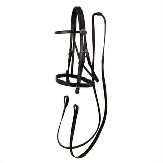 Syd Hill PVC Matte Race Bridle with Cavesson Noseband & Loop Reins